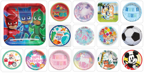 Disposable Characterized Party Plates
