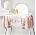 High chair decoration one pink
