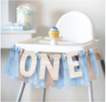 High Chair Banner Decoration Blue